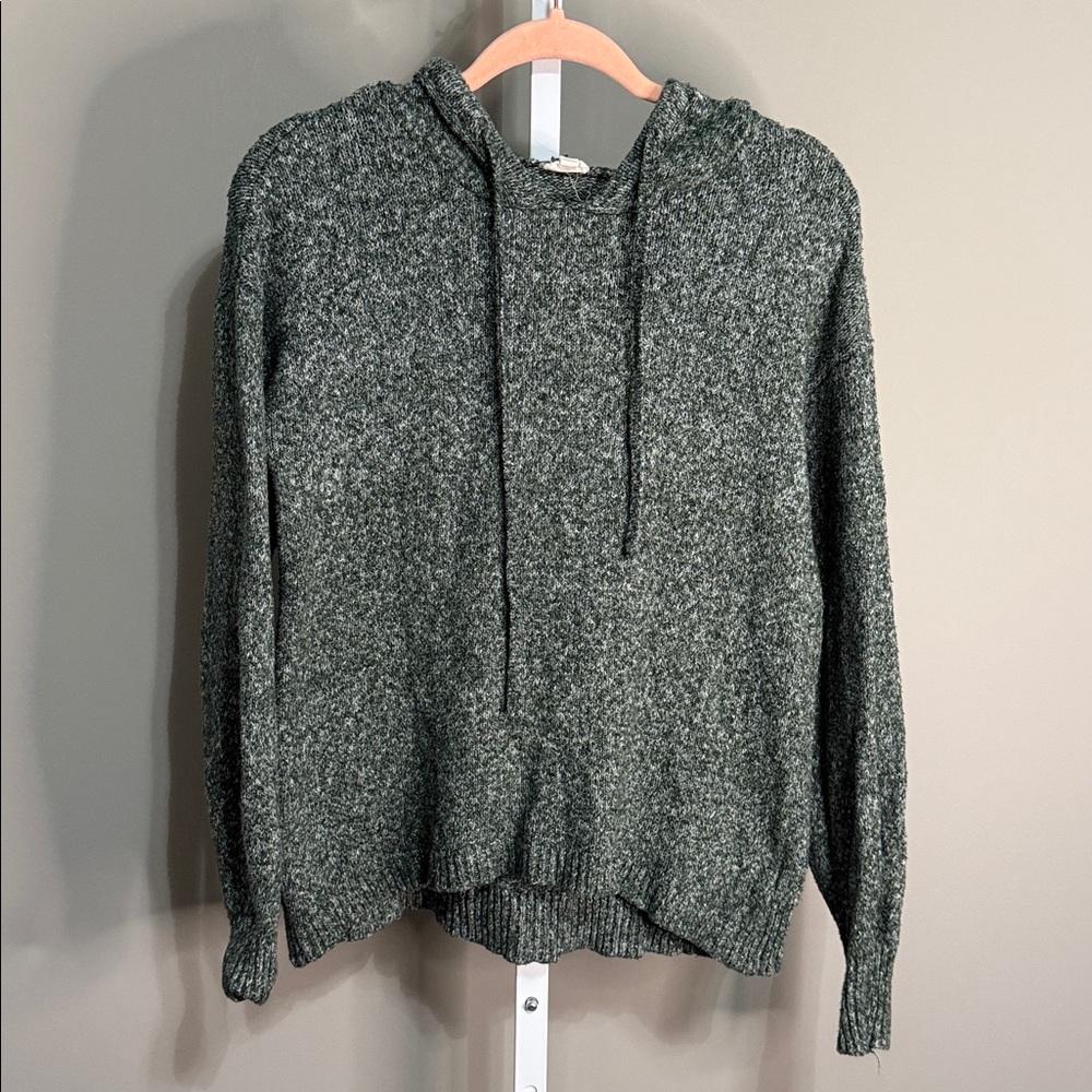 Hem‎ & Thread for Anthropologie Hooded Knit Sweater Size S Cozy Fall Neutral